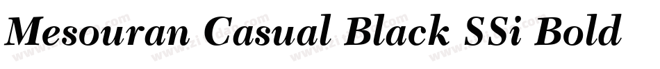 Mesouran Casual Black SSi Bold Italic字体转换